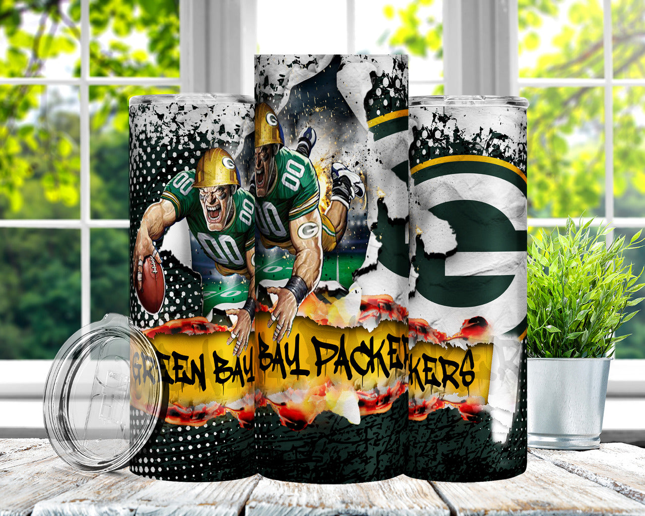 Football 20oz Sublimation Tumbler Image