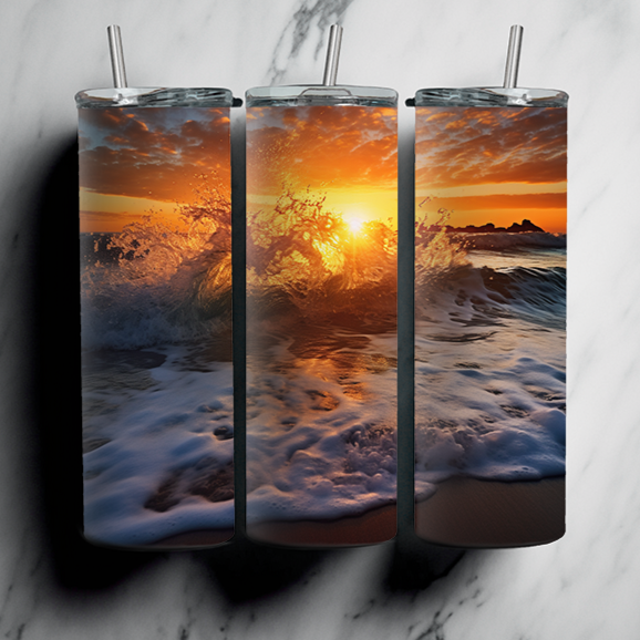 60 Beach Sublimation Tumbler Images Bundle 20 oz
