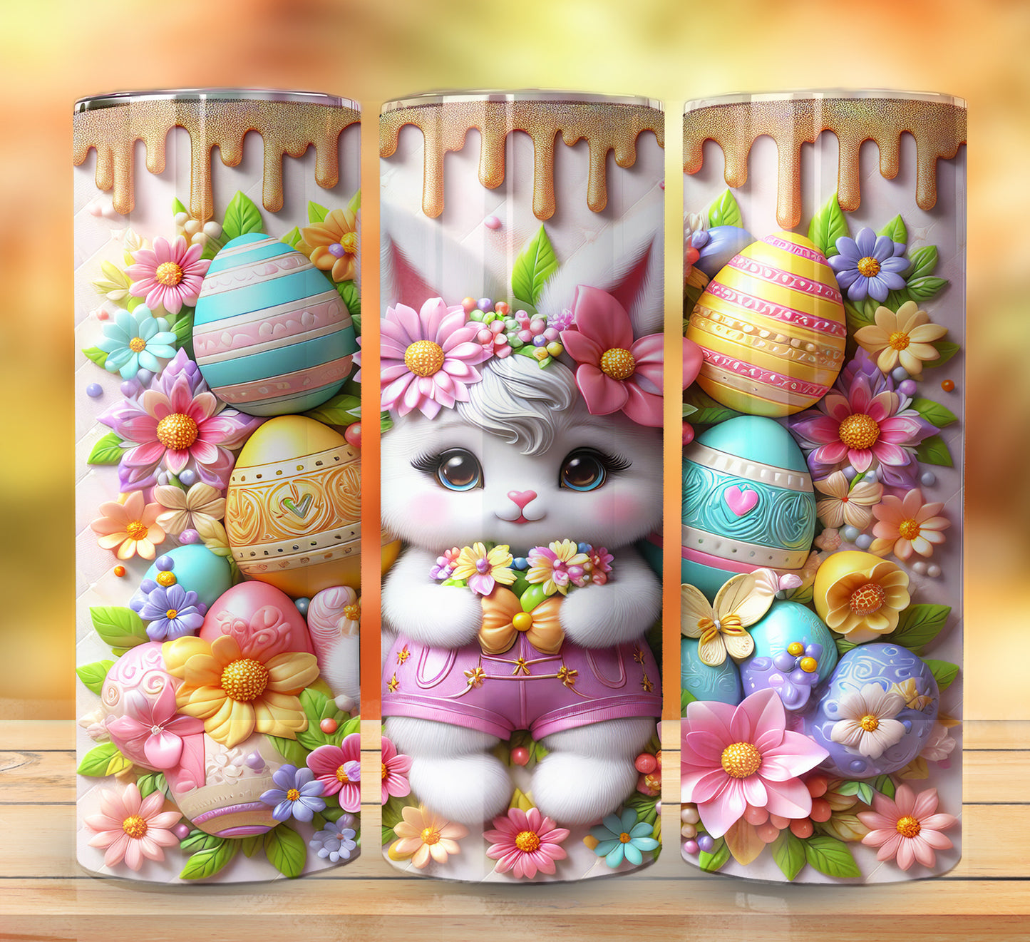 3D Inflate Easter Sublimation 20oz Images Bundle