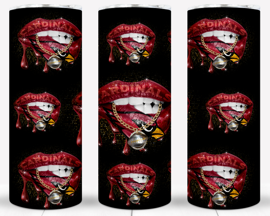 Lips Football 20oz Sublimation Tumbler Image