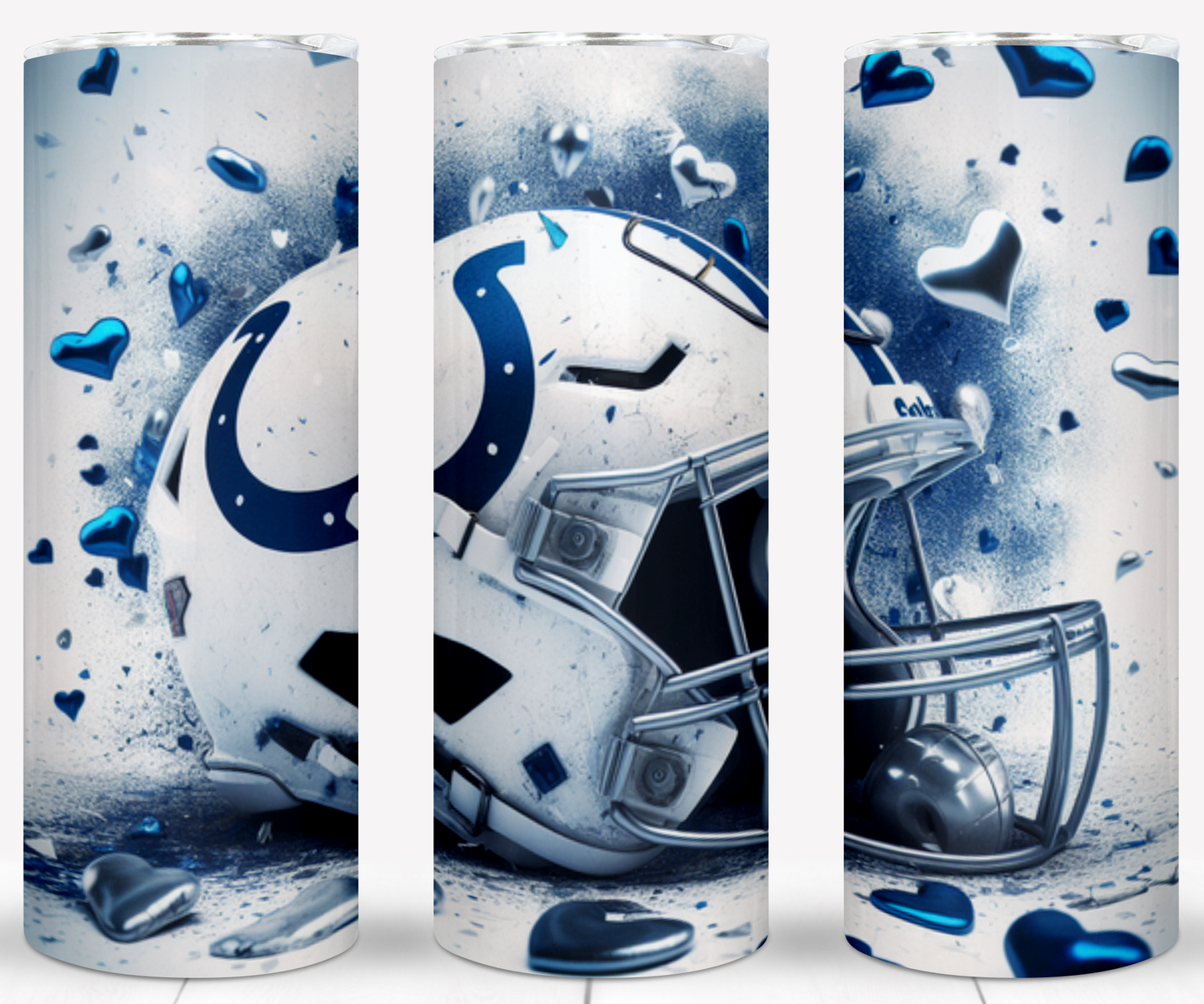 Valentine Football Helmets 20oz Sublimation Tumbler Image