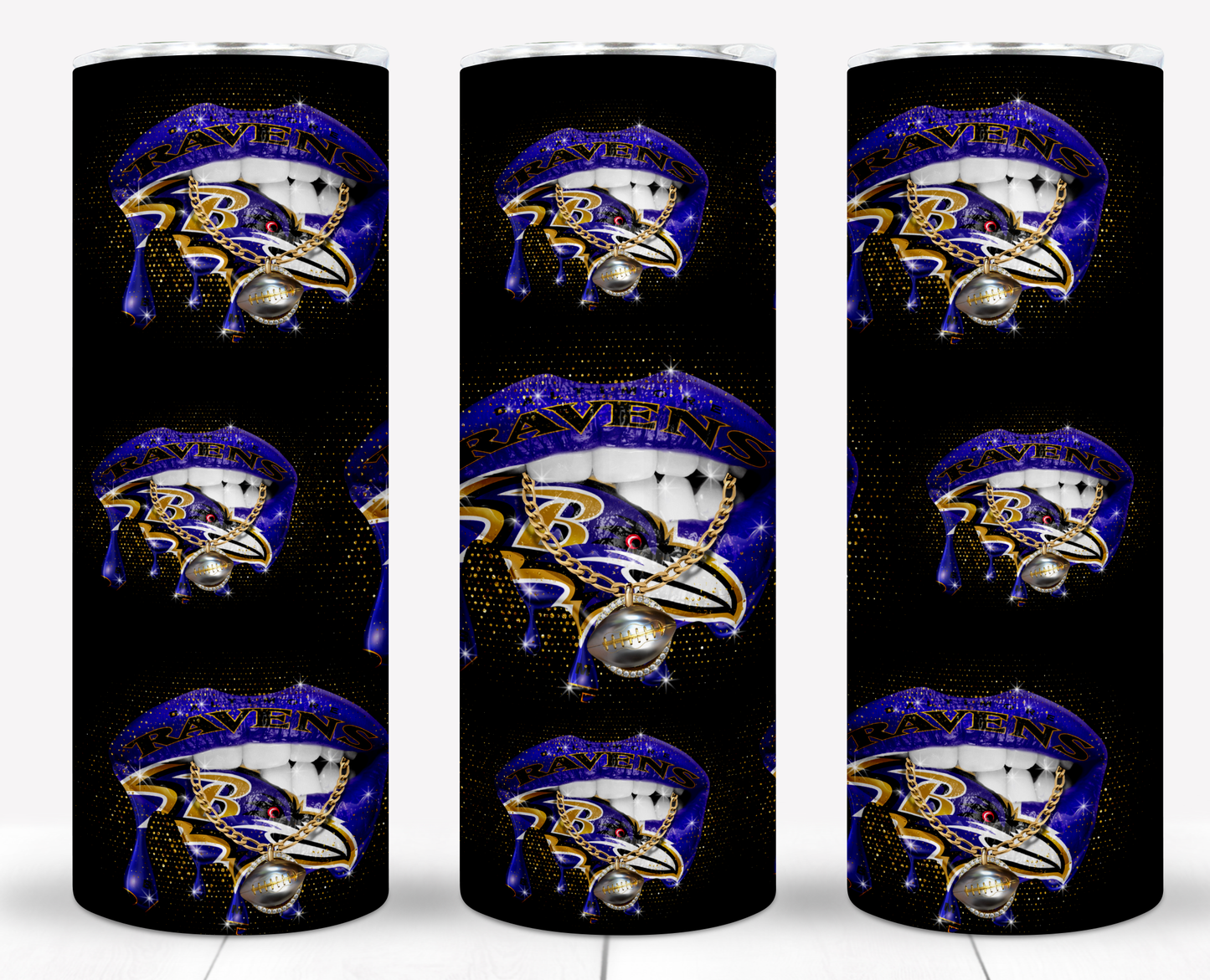 Lips Football 20oz Sublimation Tumbler Image