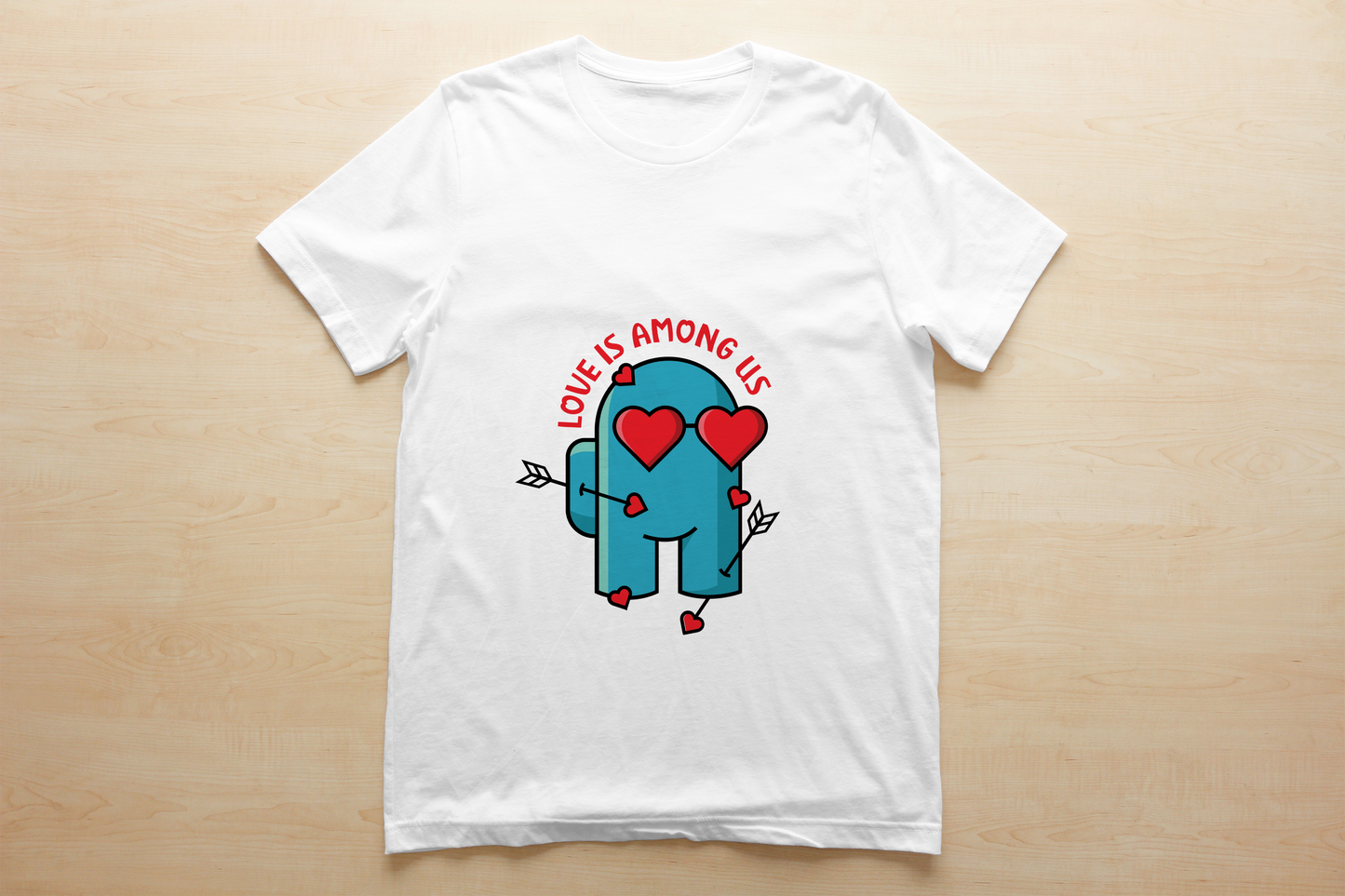 Among Us Kids Valentine Images Sublimation/DTF T-Shirt Bundle