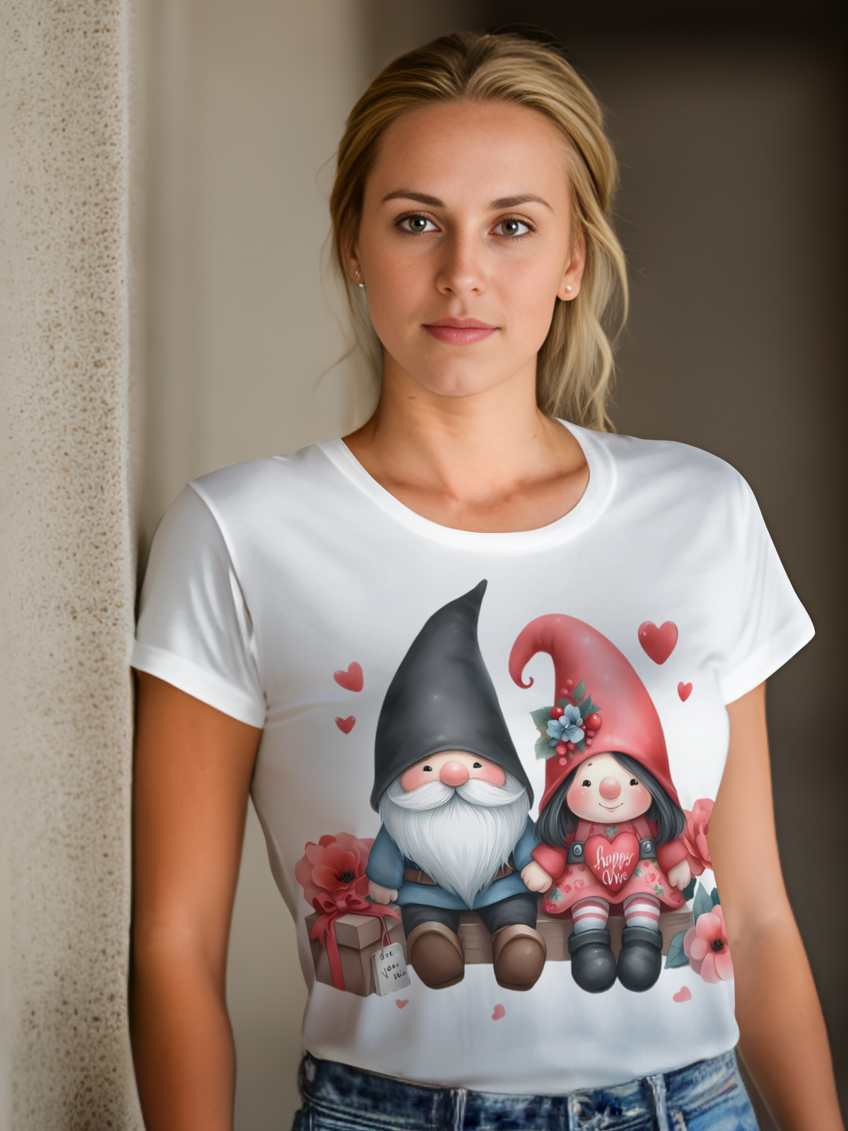 Gnomes Valentine Sublimation/DTF T-Shirt Images Bundle