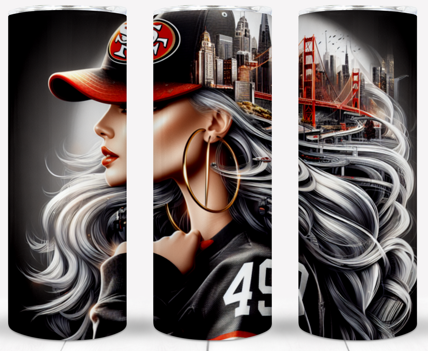 Girl Football 20oz Sublimation Tumbler Images Bundle