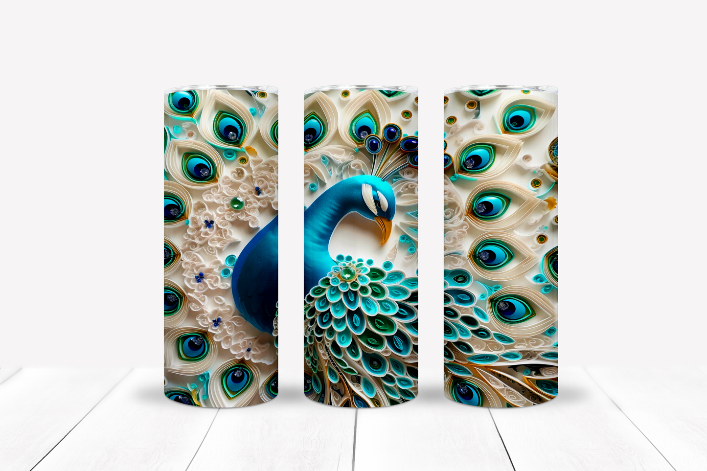 Peacock 20oz Sublimation Tumbler Image Bundle