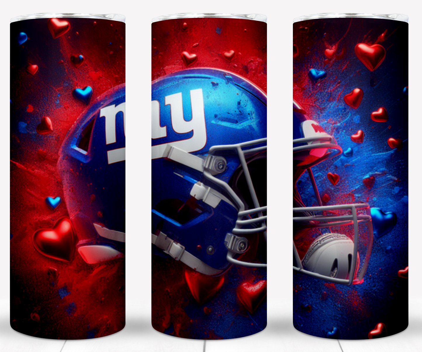 Valentine Football Helmets 20oz Sublimation Tumbler Image