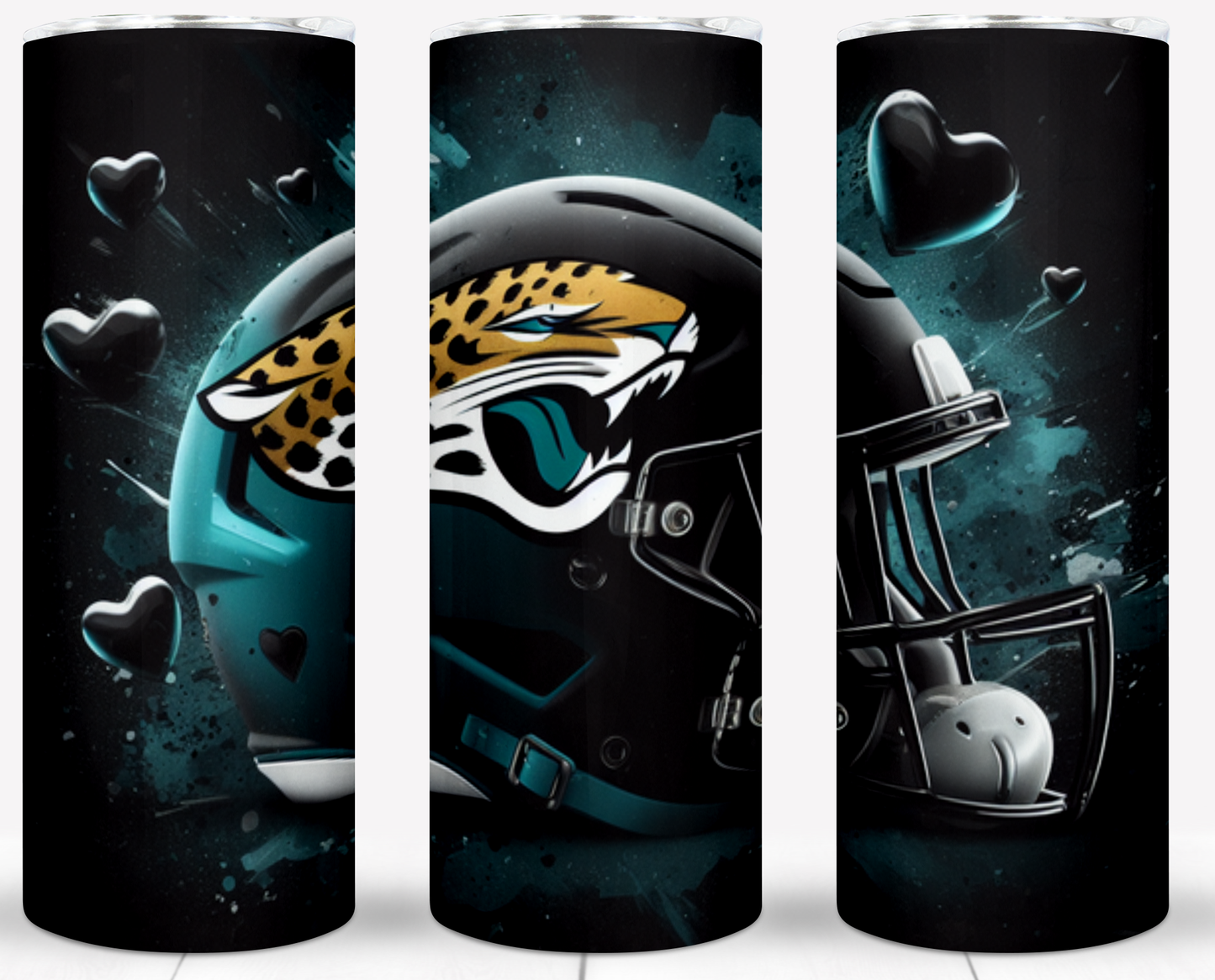 Valentine Football Helmets 20oz Sublimation Tumbler Image