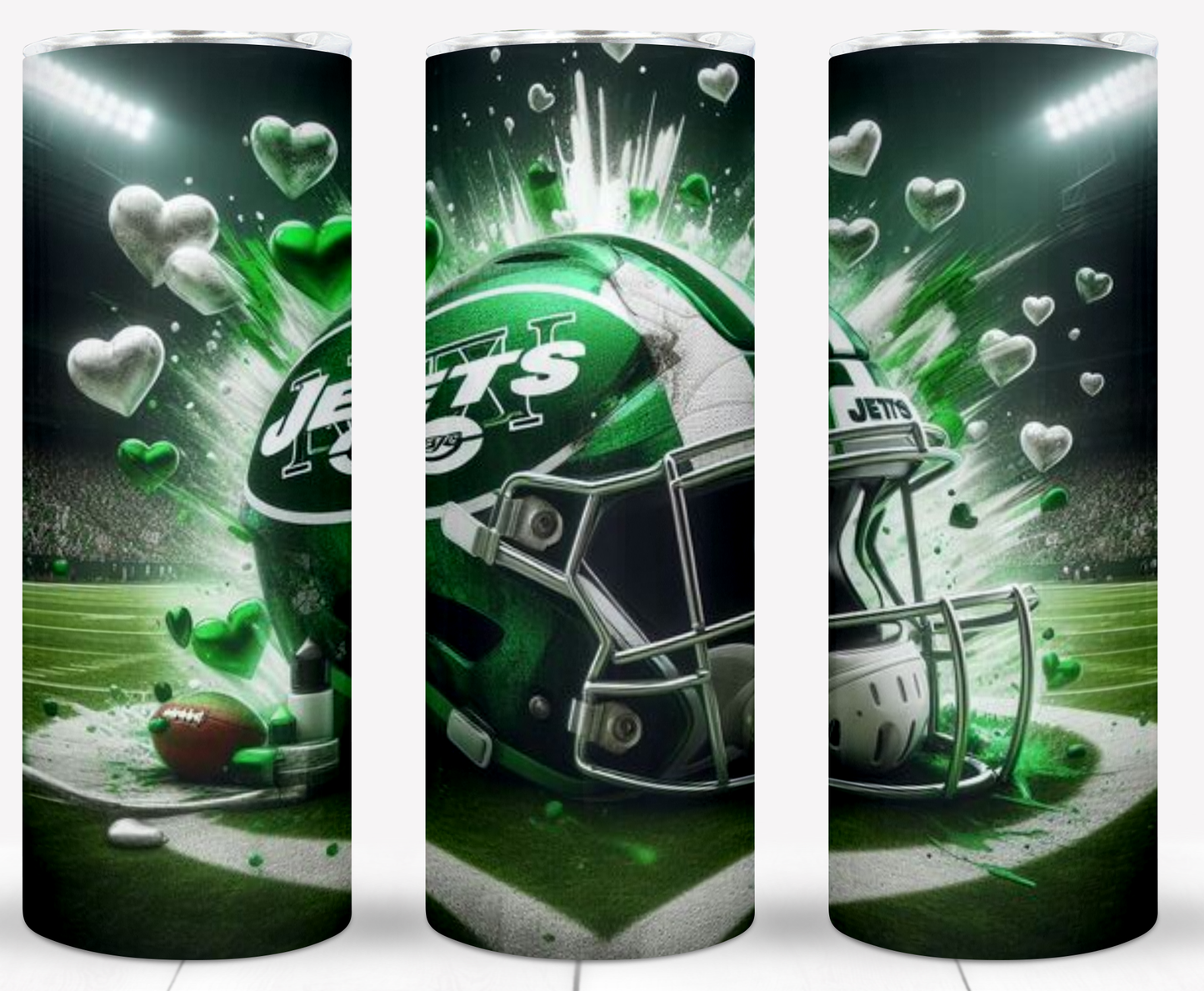 Valentine Football Helmets 20oz Sublimation Tumbler Image