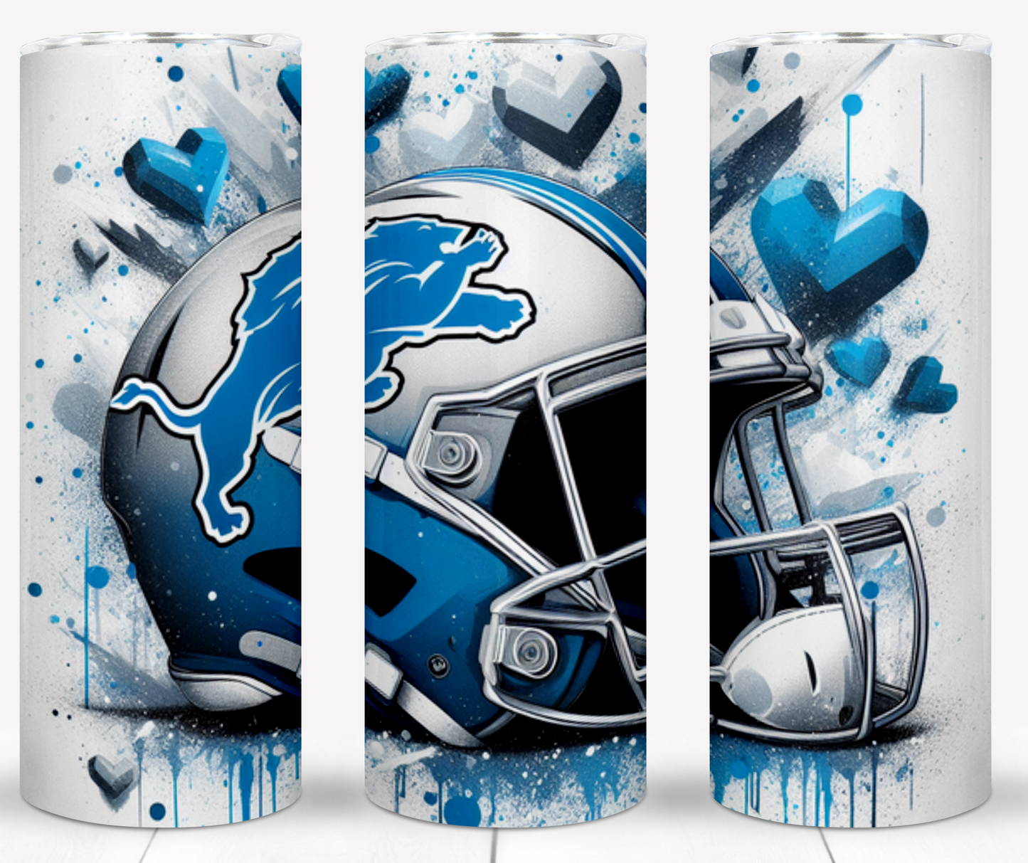 Valentine Football Helmets 20oz Sublimation Tumbler Image