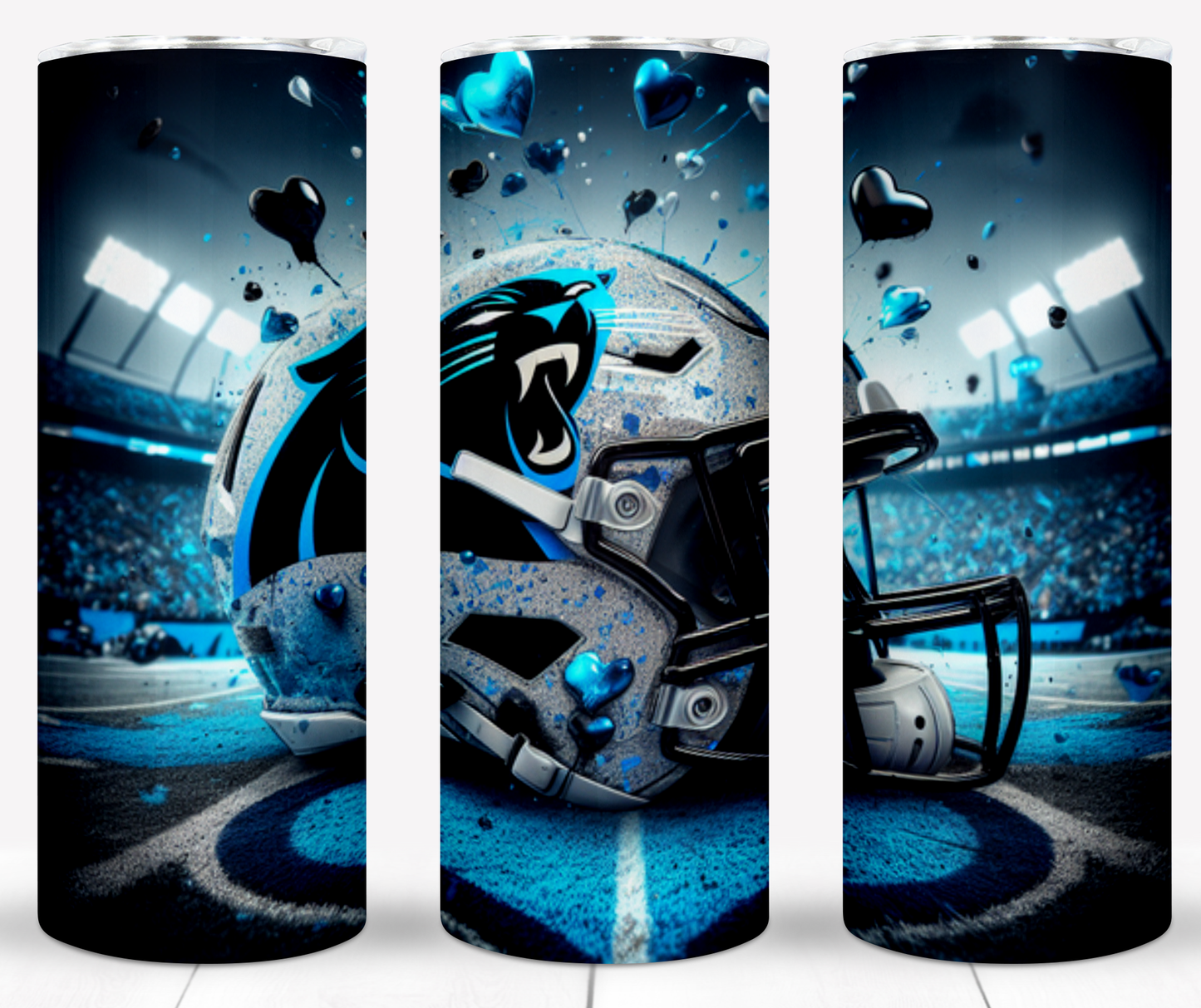 Valentine Football Helmets 20oz Sublimation Tumbler Image