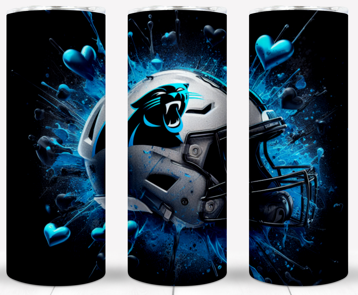 Valentine Football Helmets 20oz Sublimation Tumbler Image