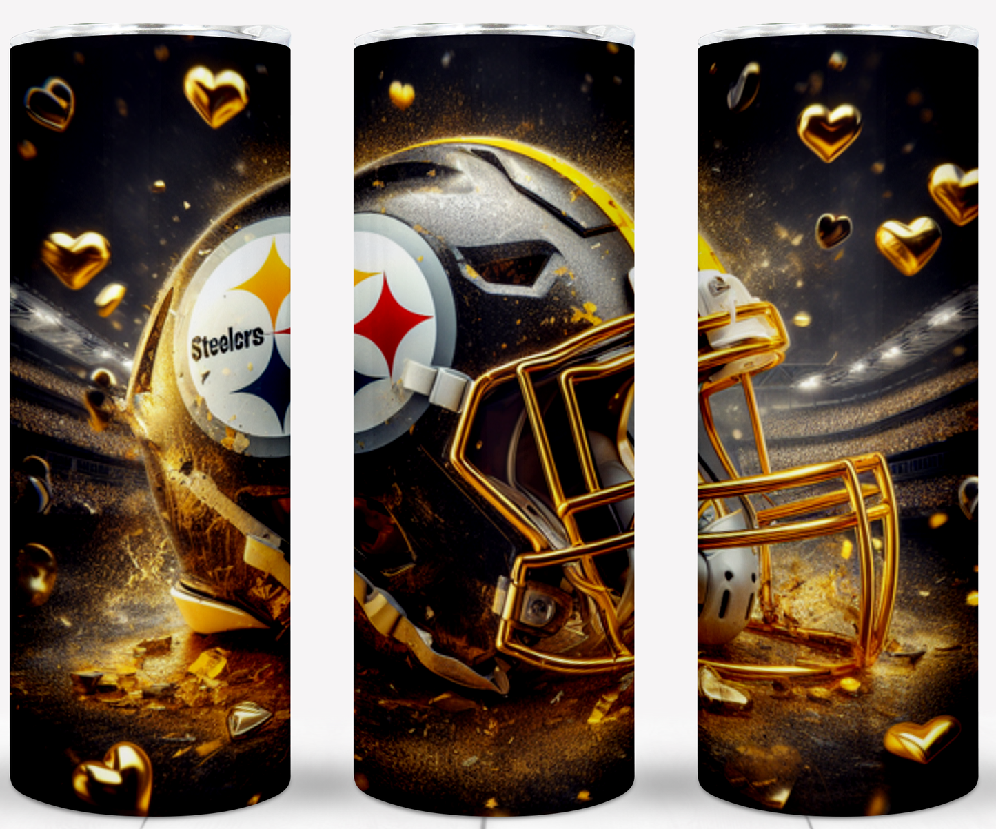 Valentine Football Helmets 20oz Sublimation Tumbler Image