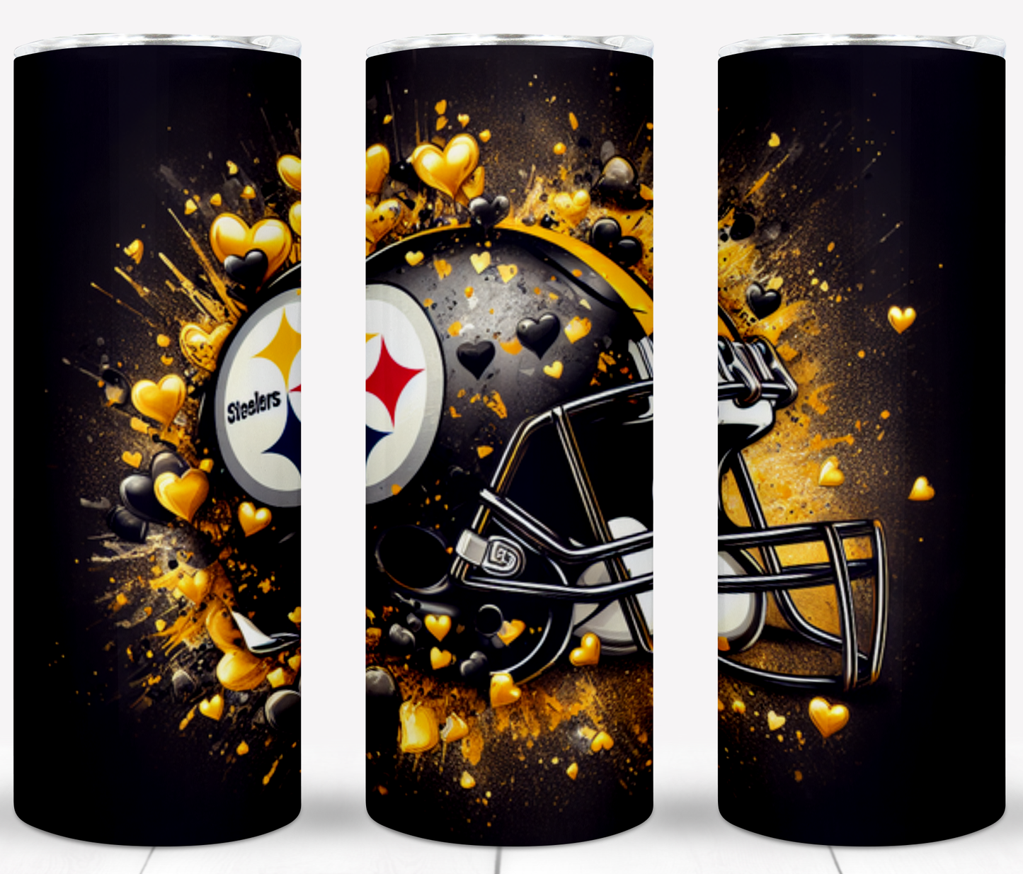 Valentine Football Helmets 20oz Sublimation Tumbler Image