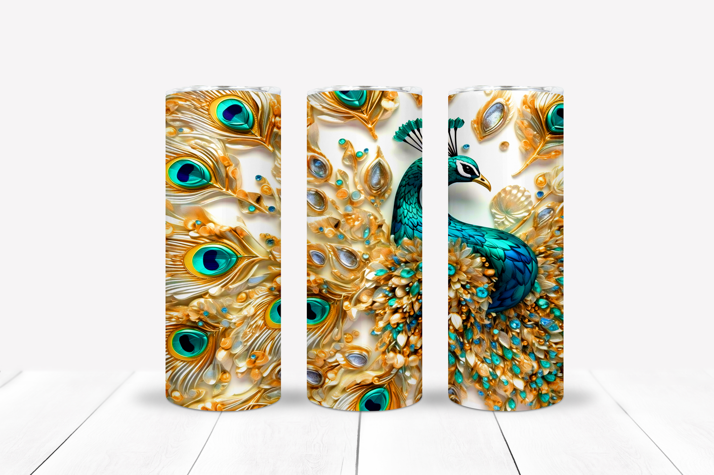 Peacock 20oz Sublimation Tumbler Image Bundle