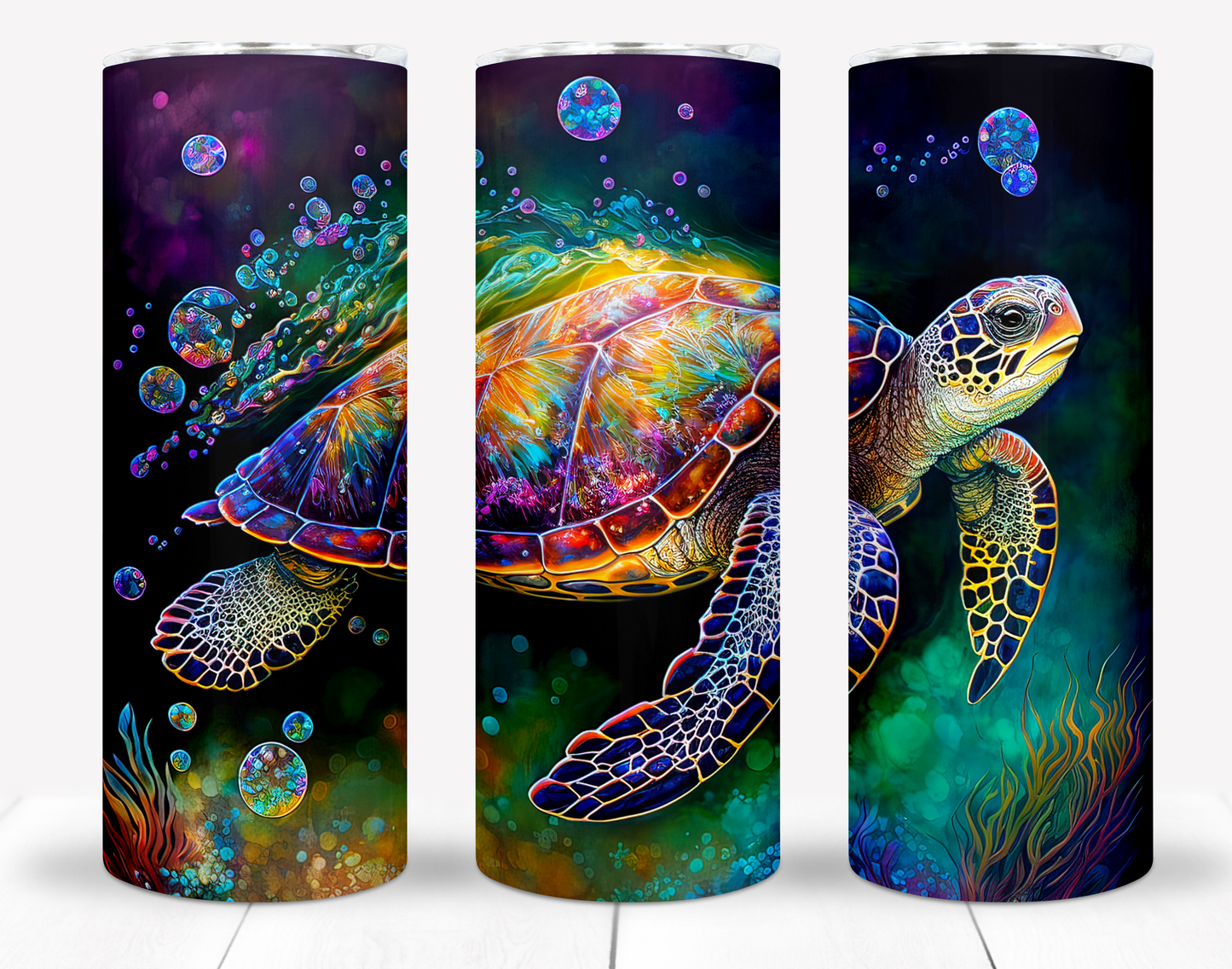 Sea Turtle Sublimation 20oz Tumbler Image