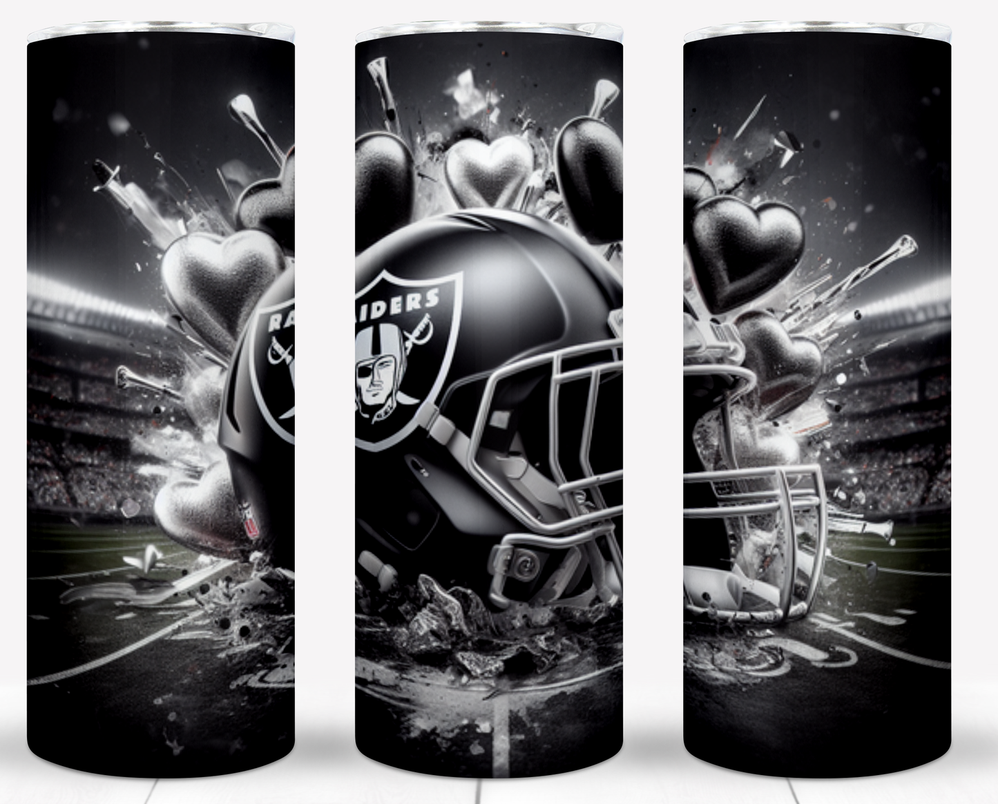 Valentine Football Helmets 20oz Sublimation Tumbler Image