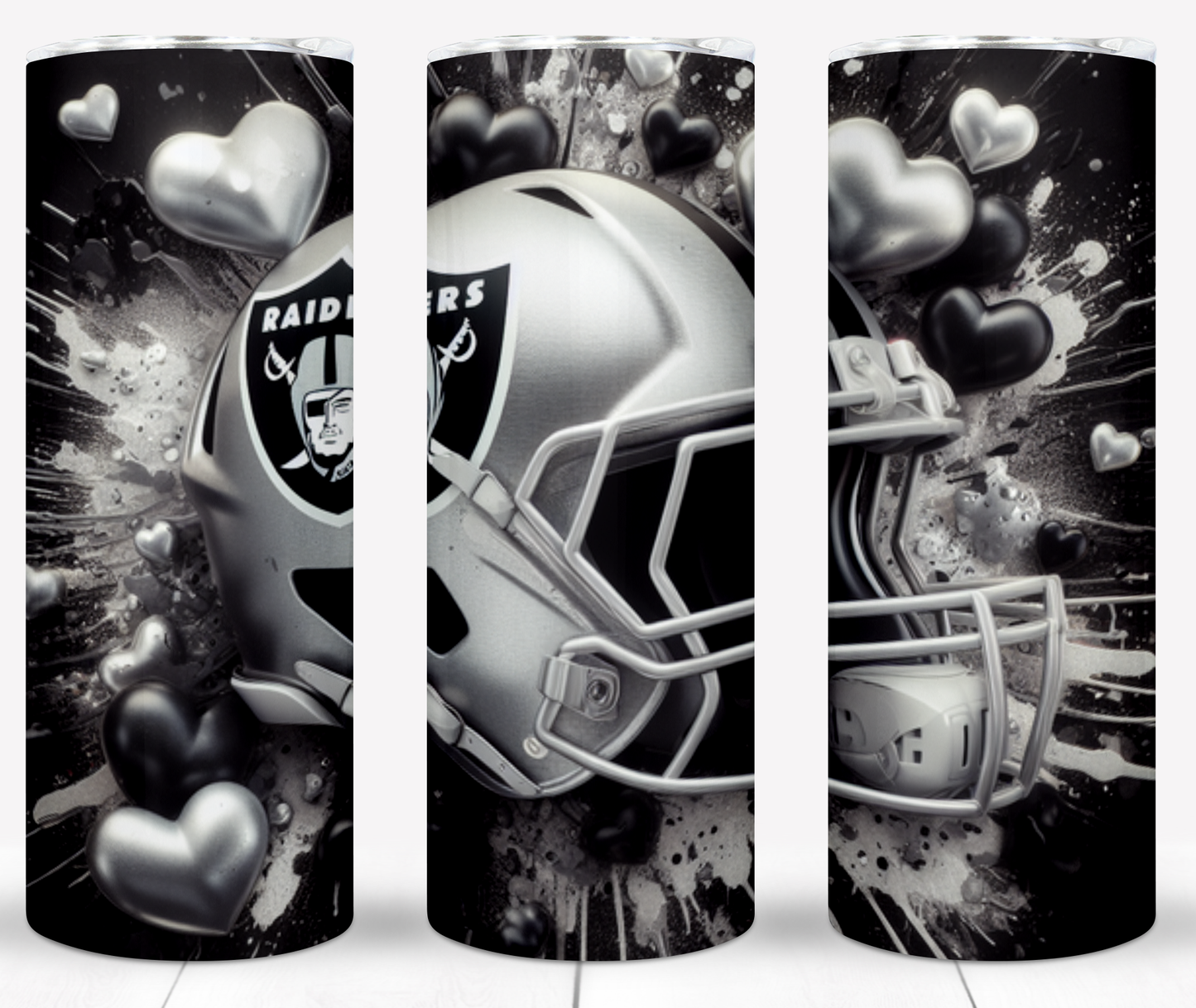 Valentine Football Helmets 20oz Sublimation Tumbler Image