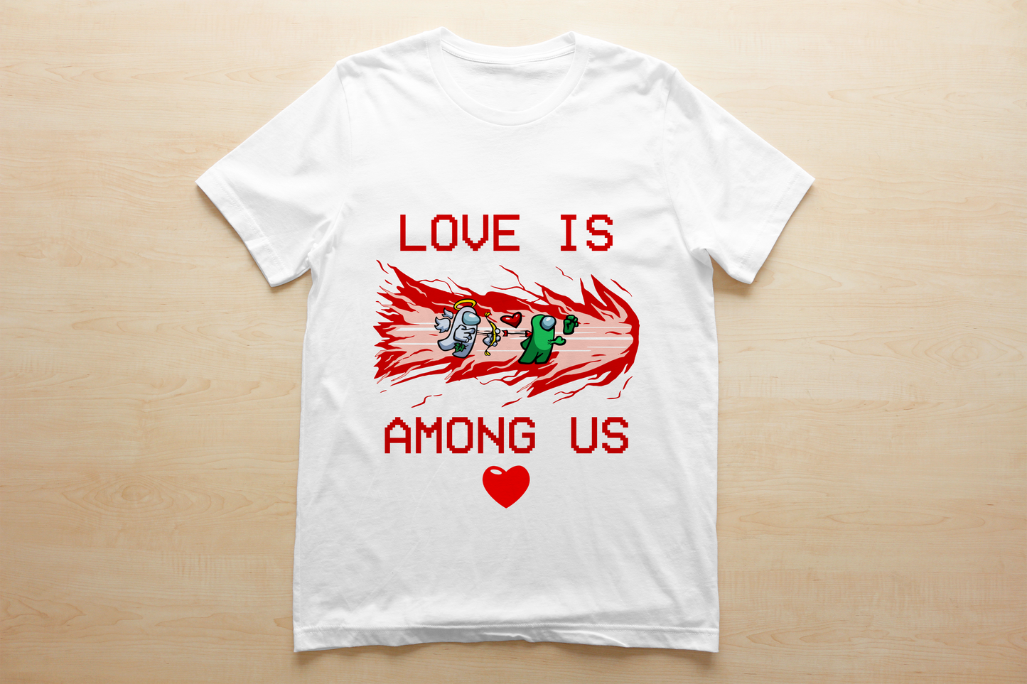 Among Us Kids Valentine Images Sublimation/DTF T-Shirt Bundle