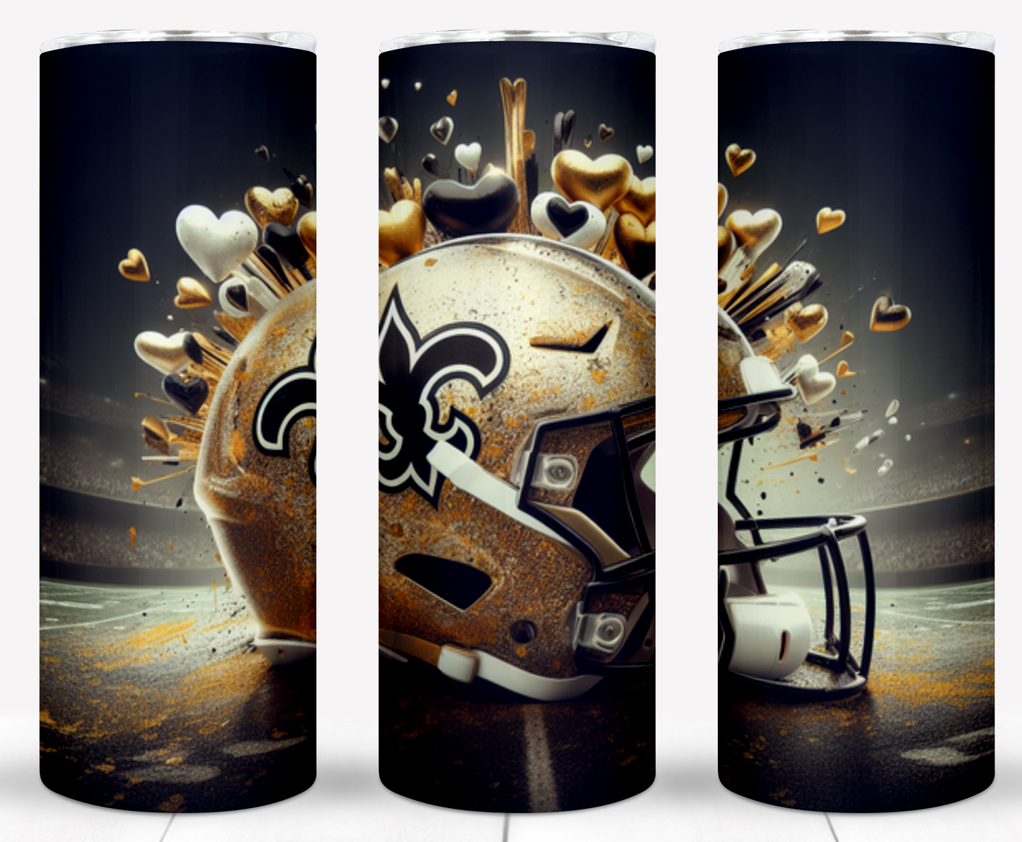 Valentine Football Helmets 20oz Sublimation Tumbler Image