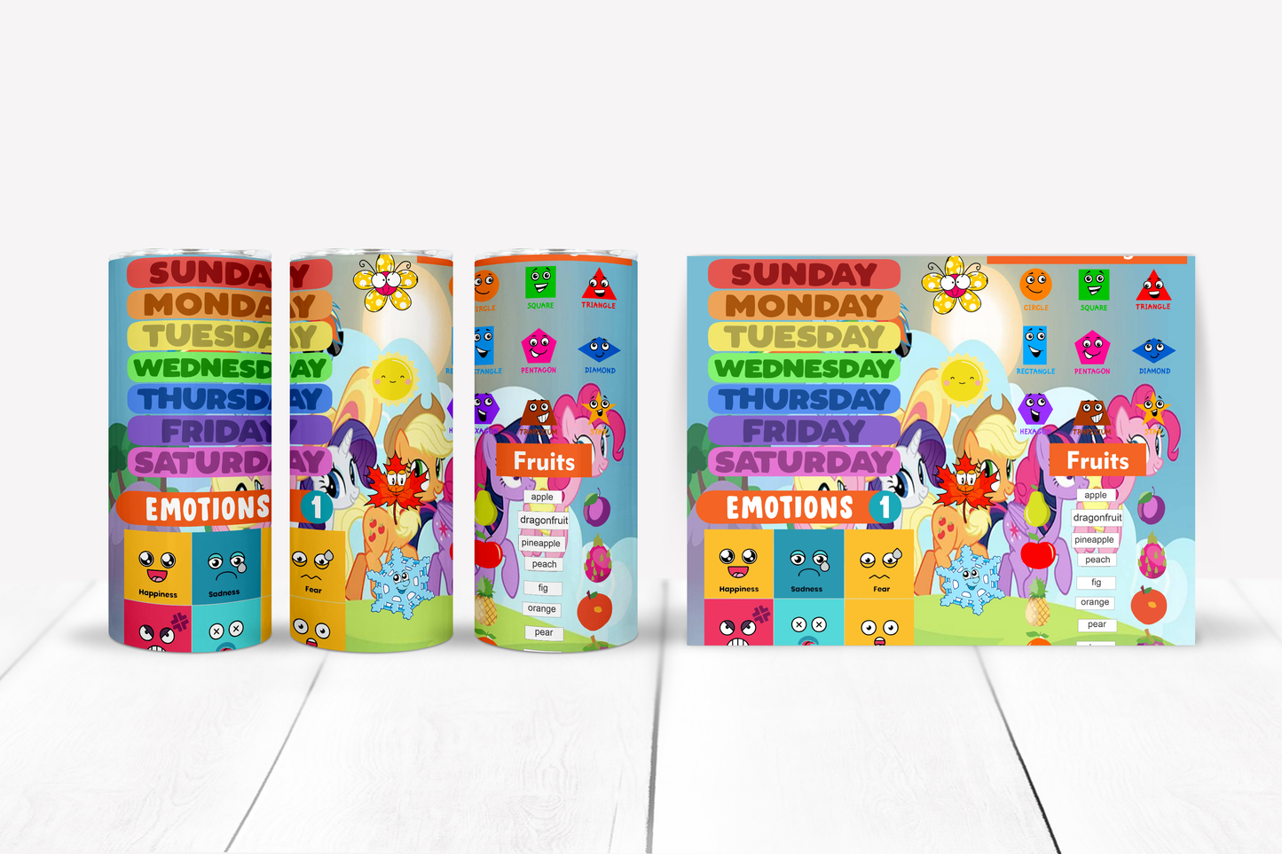 Learning Sublimation Kids 12/15 oz Tumbler/Sippy Cup Image Bundle