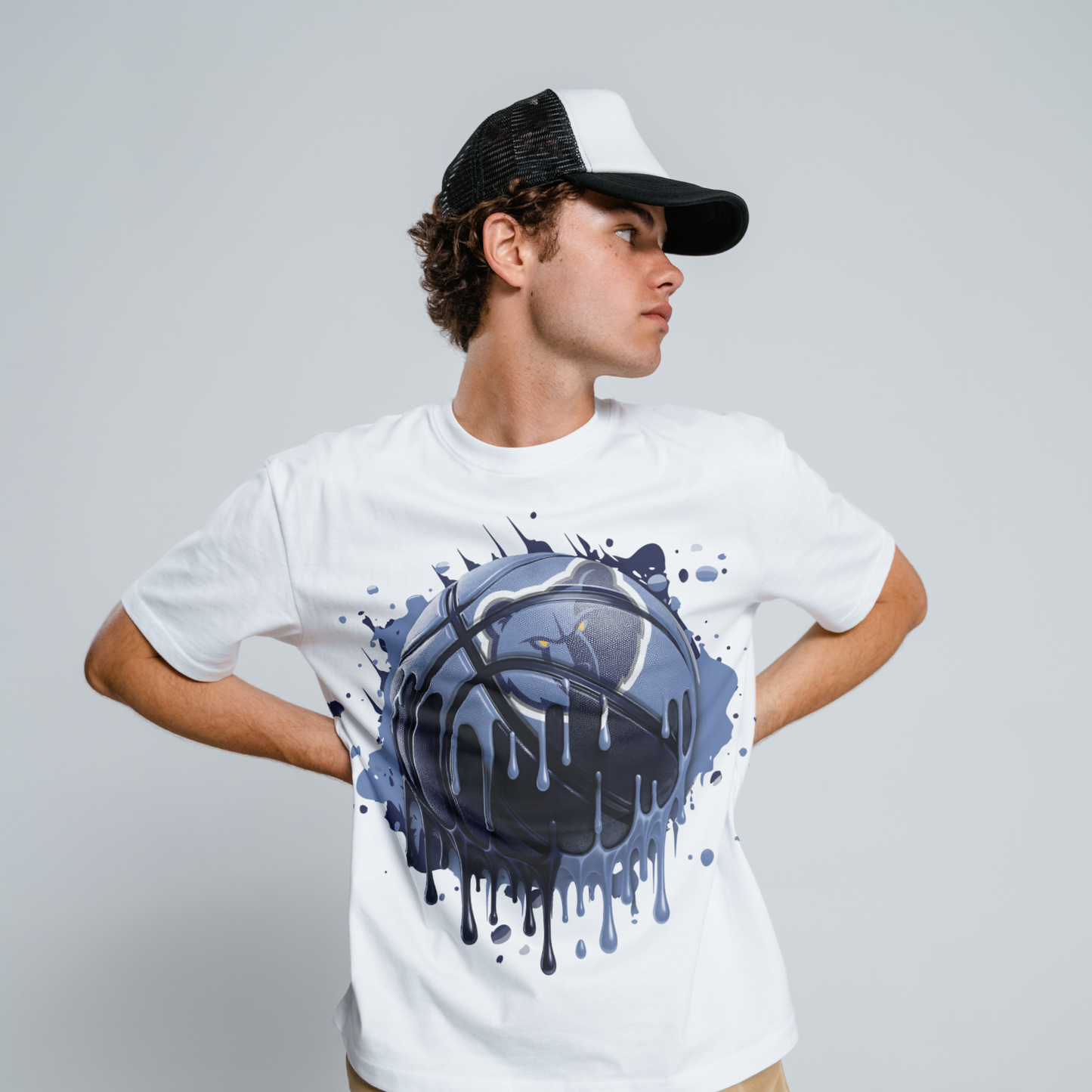 Dripping Basketball Sublimation/DTF T-shirt Images