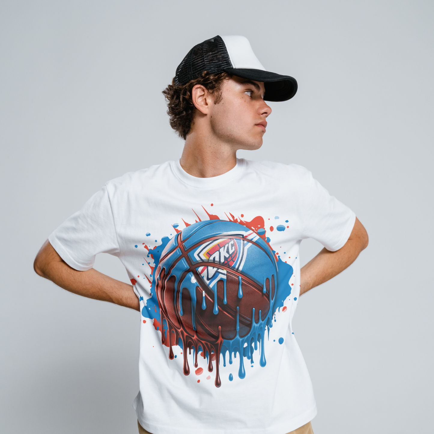 Dripping Basketball Sublimation/DTF T-shirt Images