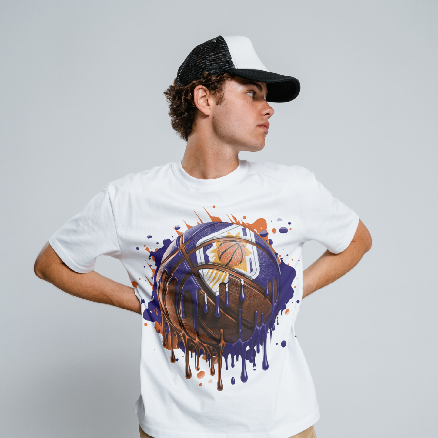 Dripping Basketball Sublimation/DTF T-shirt Images