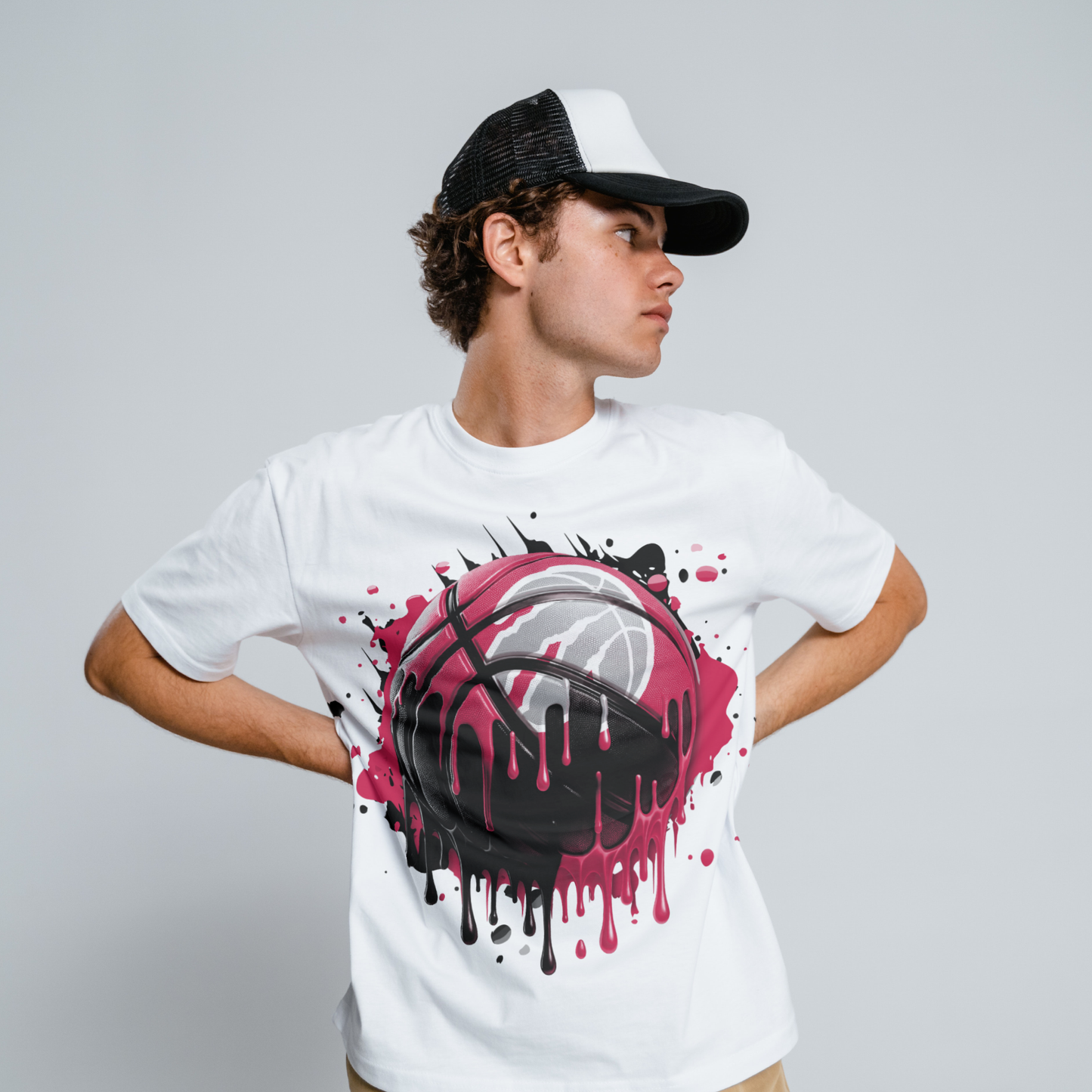 Dripping Basketball Sublimation/DTF T-shirt Images