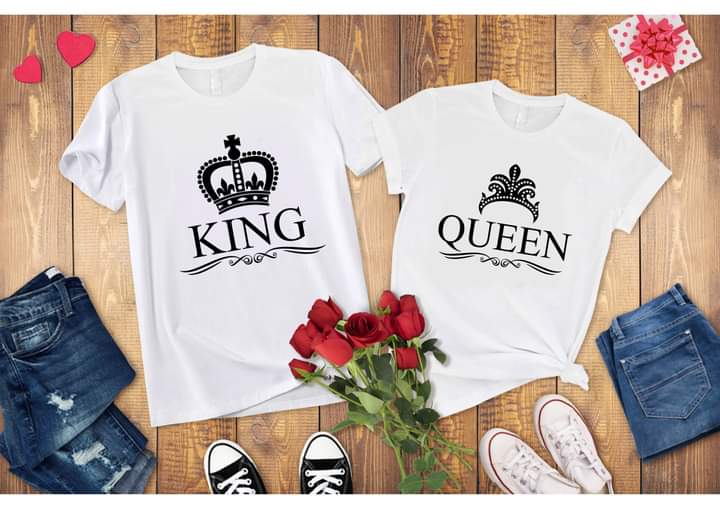 King/Queen Valentine Sublimation/DTF T-Shirt Images Bundle