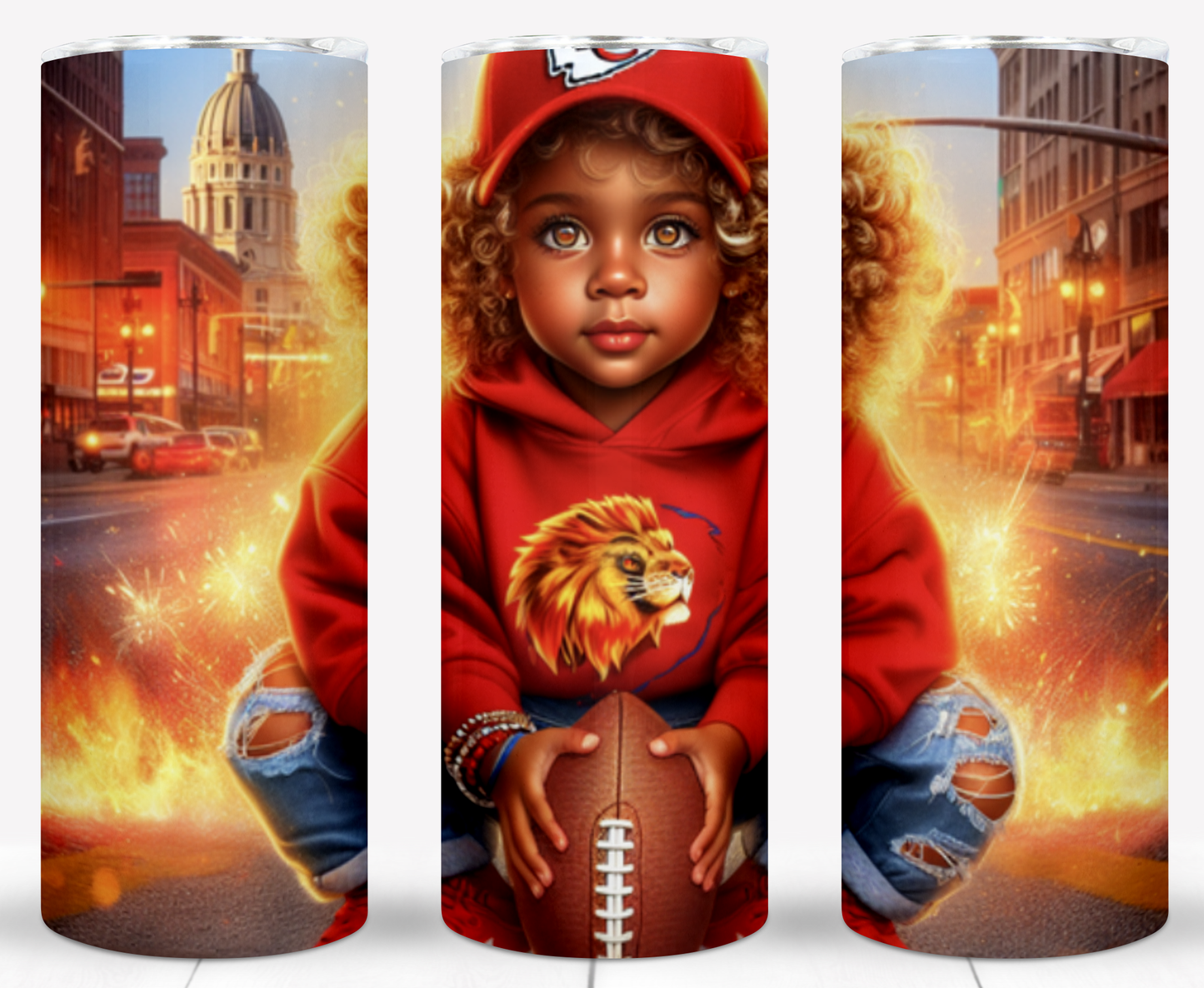 Toddler Football 20oz Sublimation Tumbler Images Bundle