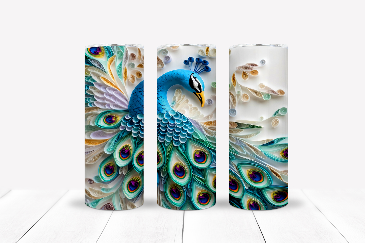 Peacock 20oz Sublimation Tumbler Image Bundle