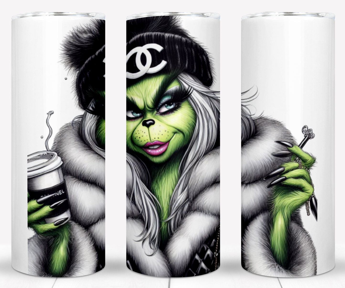 30+ Christmas Brand Grinch Sublimation 20oz Tumbler Images Bundle