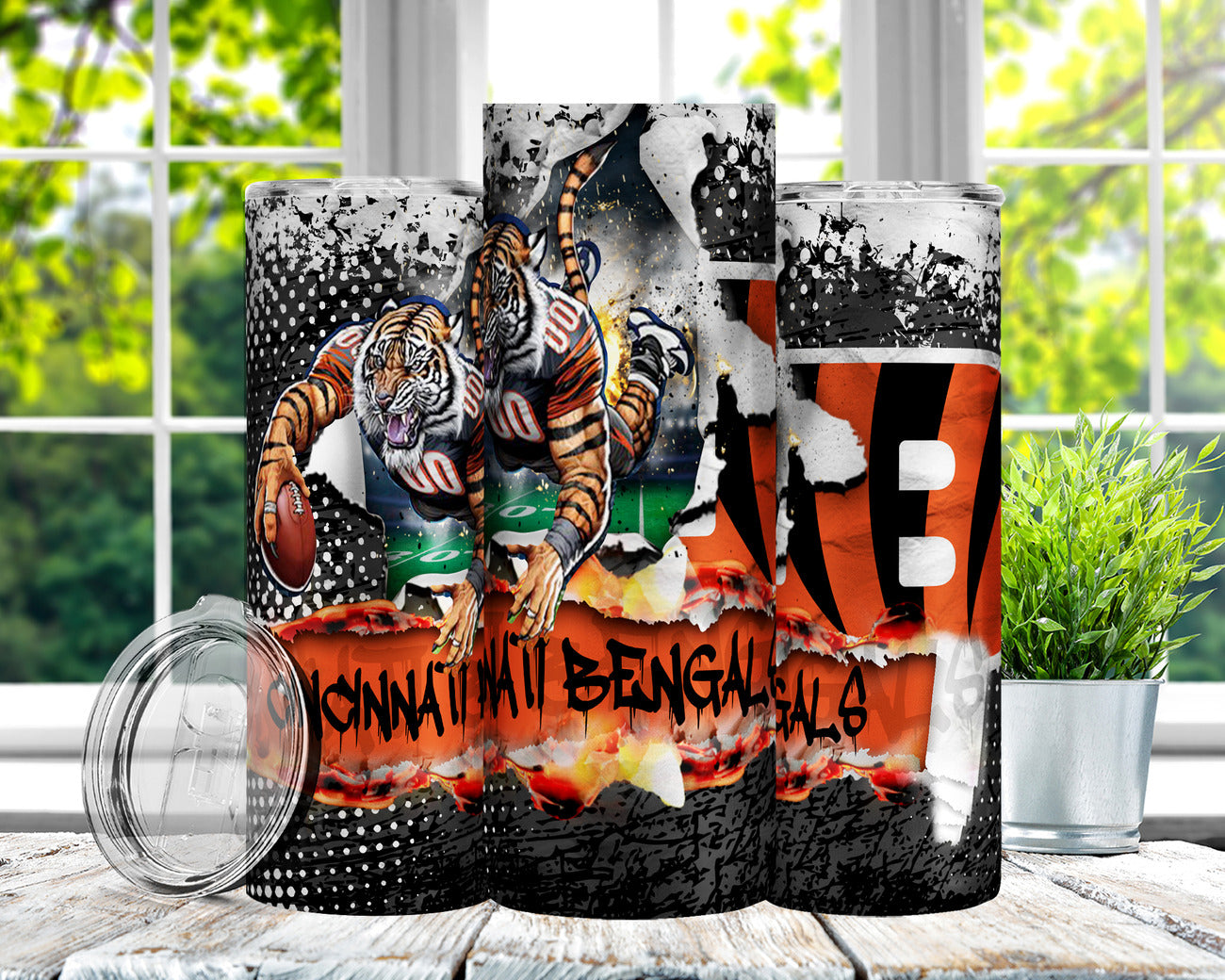 Football 20oz Sublimation Tumbler Image