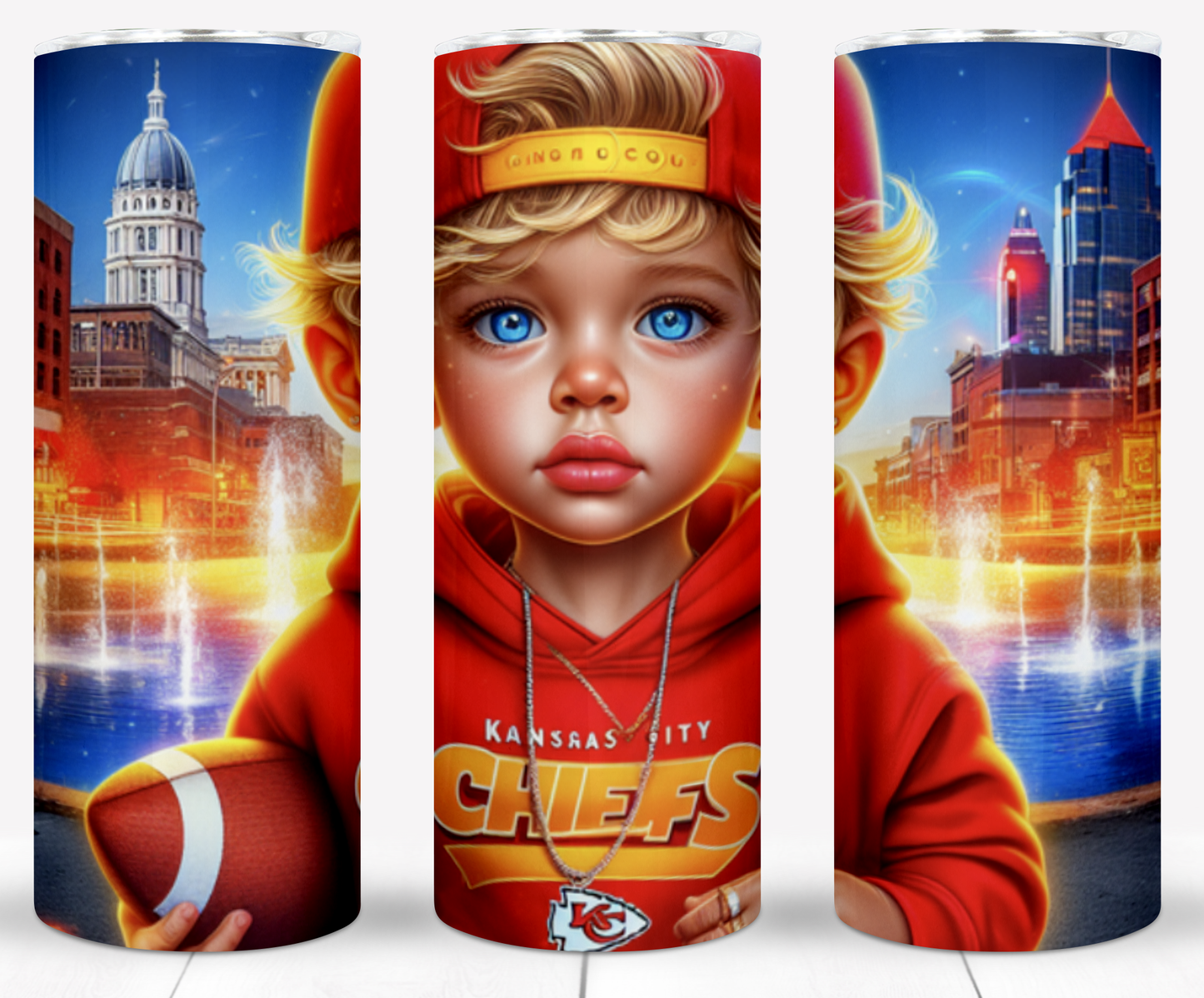 Toddler Football 20oz Sublimation Tumbler Images Bundle