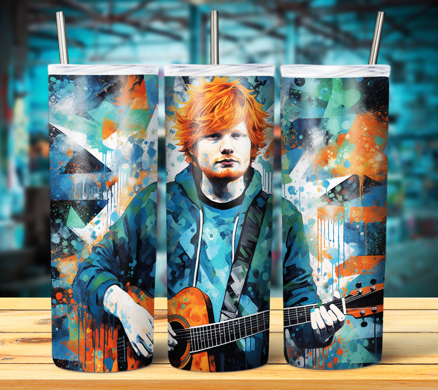 Paint Splat Music Sublimation 20oz Image