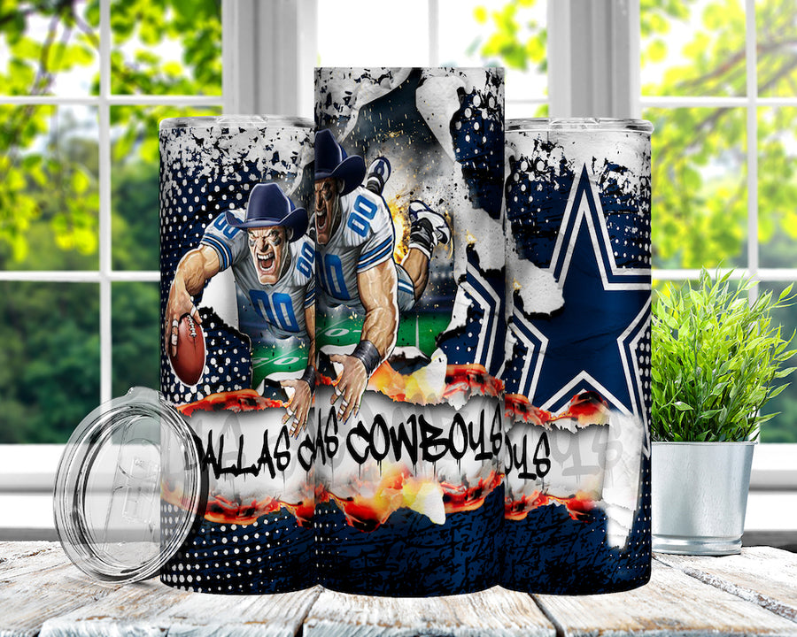 Football 20oz Sublimation Tumbler Image