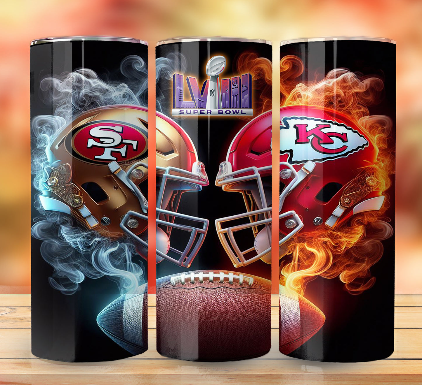 Football 20oz Sublimation Tumbler Images Bundle