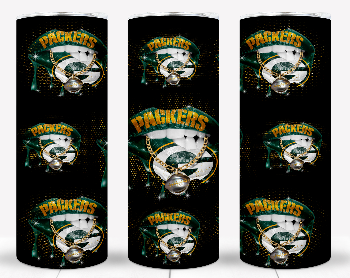 Lips Football 20oz Sublimation Tumbler Image