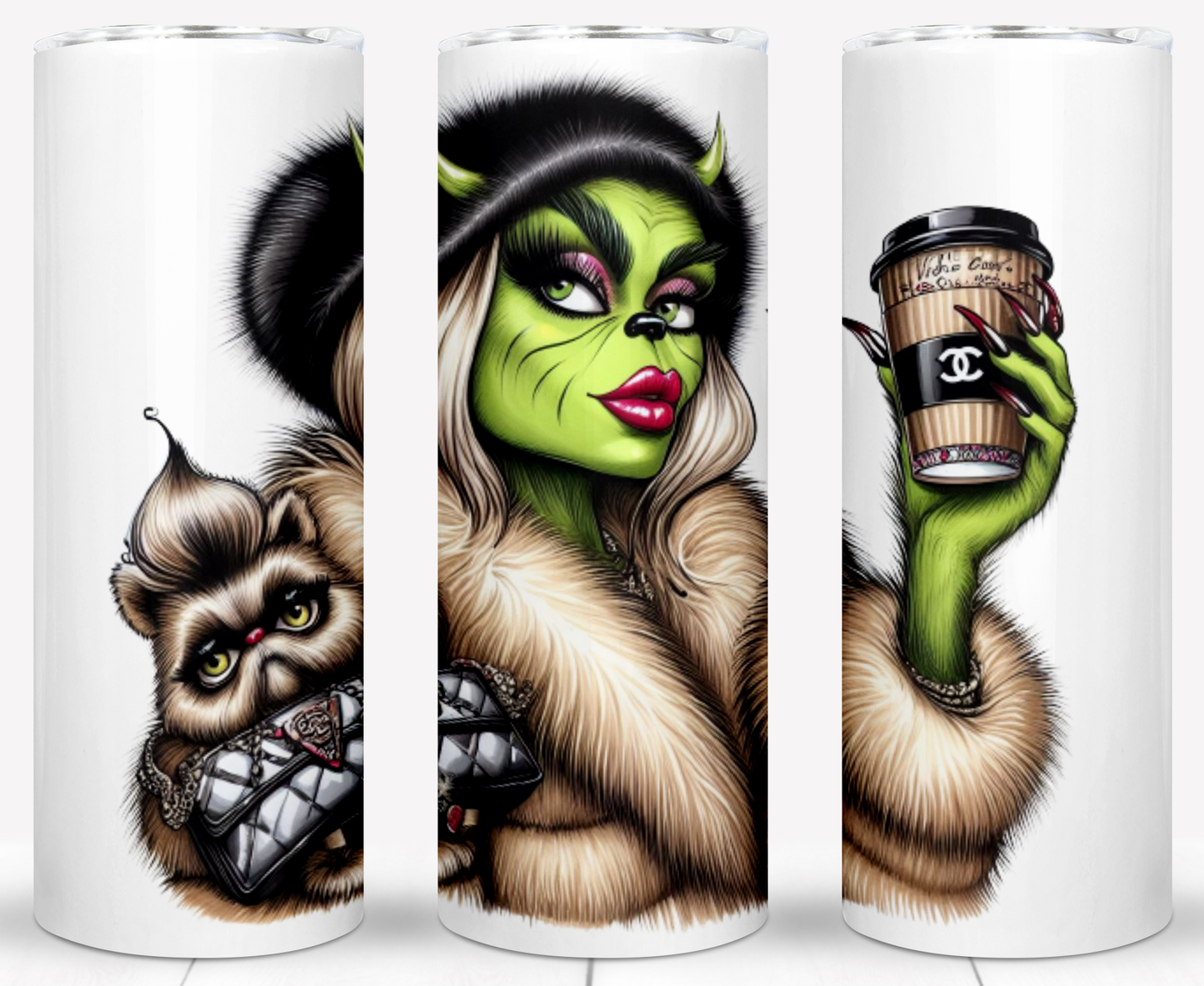 30+ Christmas Brand Grinch Sublimation 20oz Tumbler Images Bundle