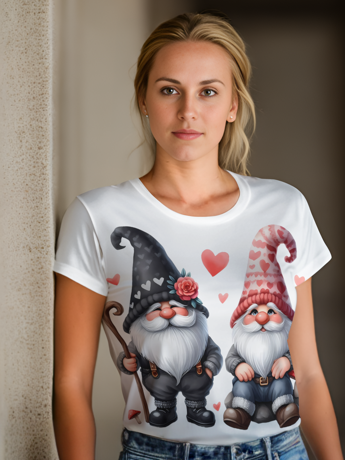 Gnomes Valentine Sublimation/DTF T-Shirt Images Bundle