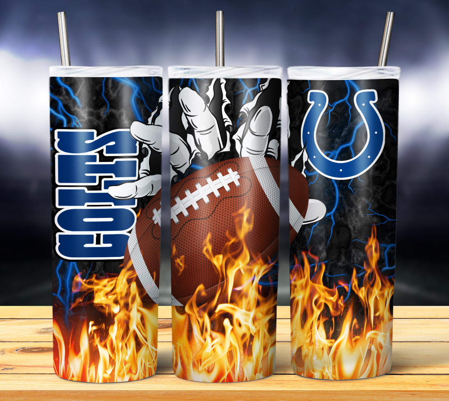 Football 20oz Sublimation Tumbler Image