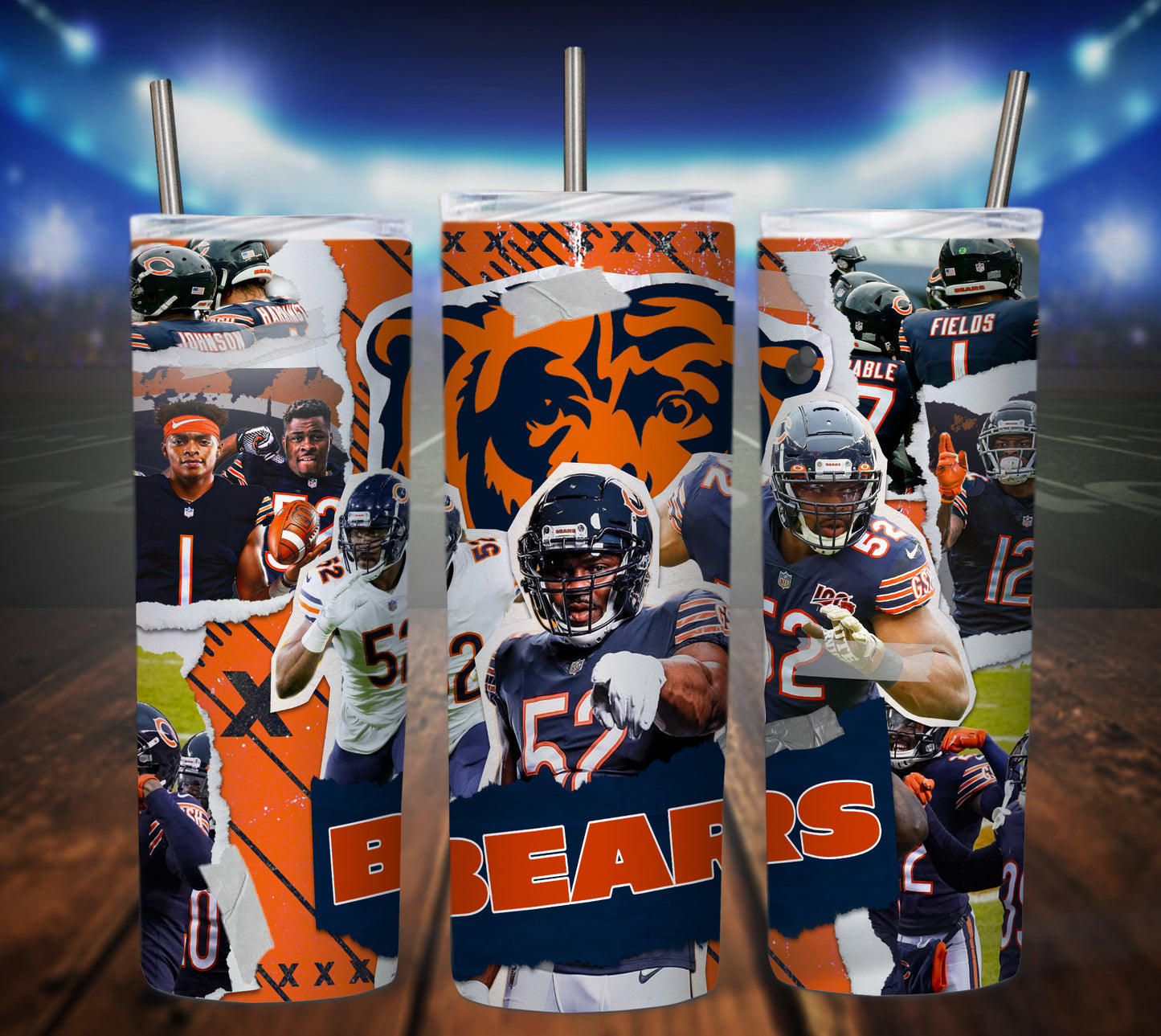 Football 20oz Sublimation Tumbler Image