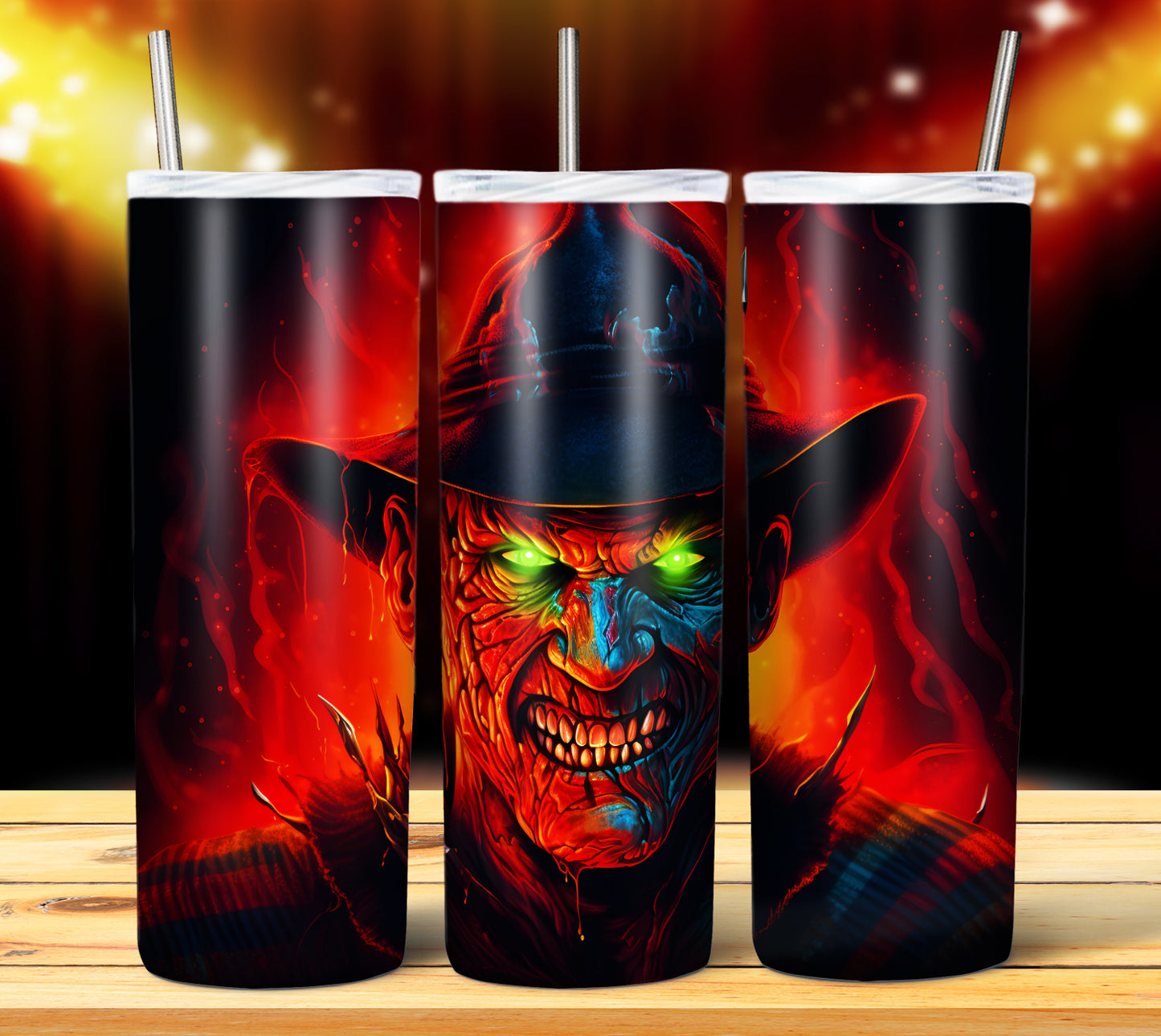 20 Colorful Halloween Sublimation 20oz Images Bundle