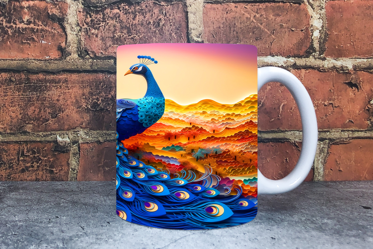 Peacock 20oz Sublimation Mug Images Bundle