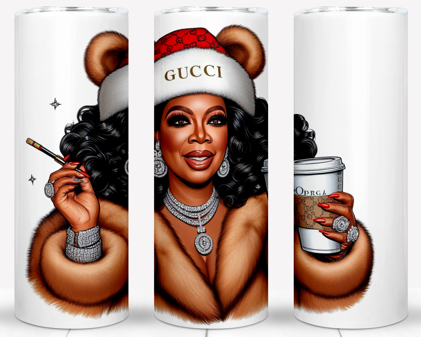 Christmas Oprah Sublimation 20oz Tumbler Images Bundle