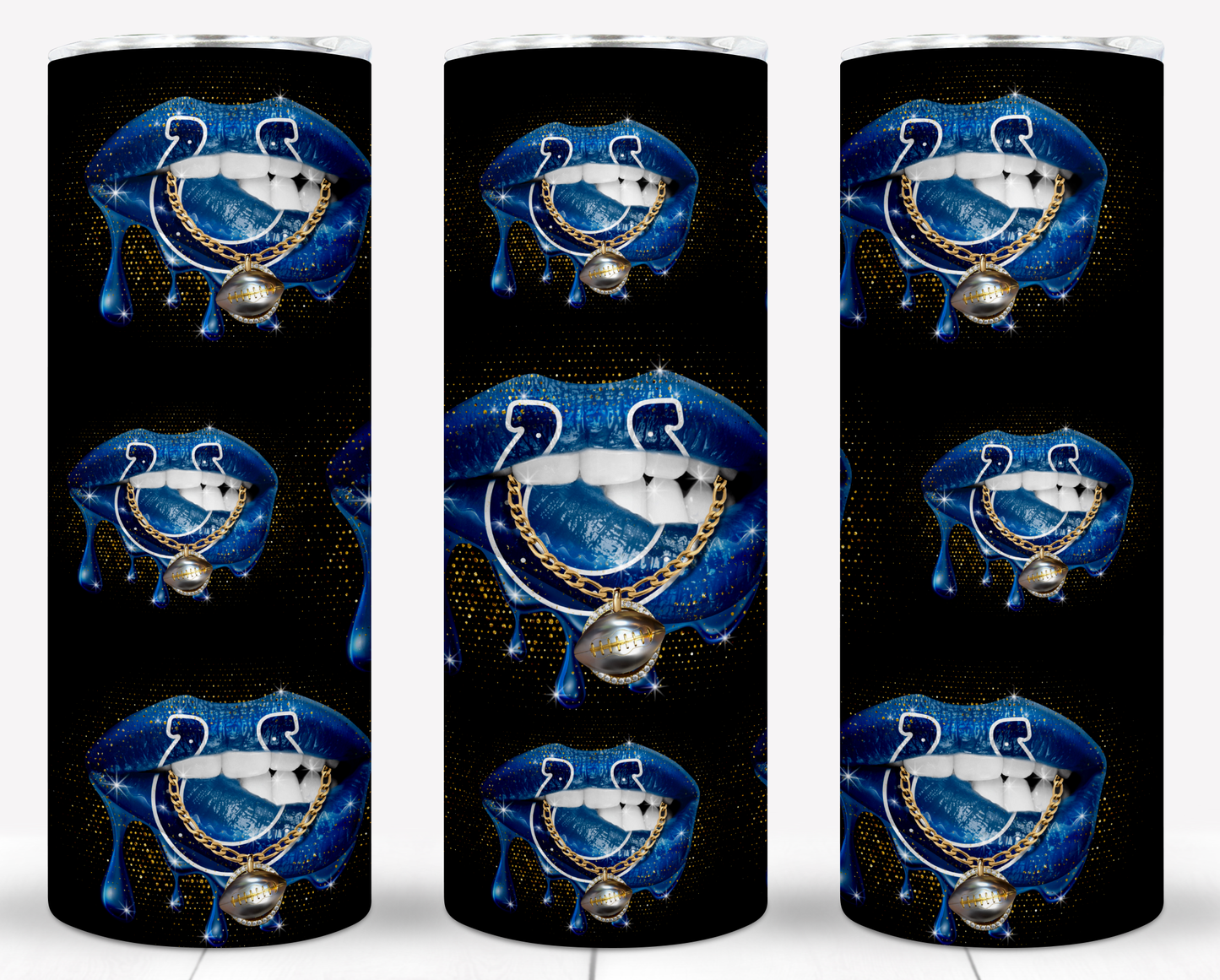 Lips Football 20oz Sublimation Tumbler Image