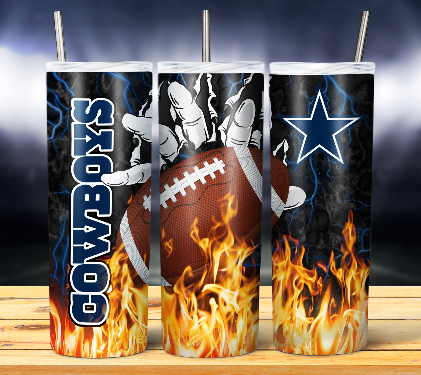 Football 20oz Sublimation Tumbler Image