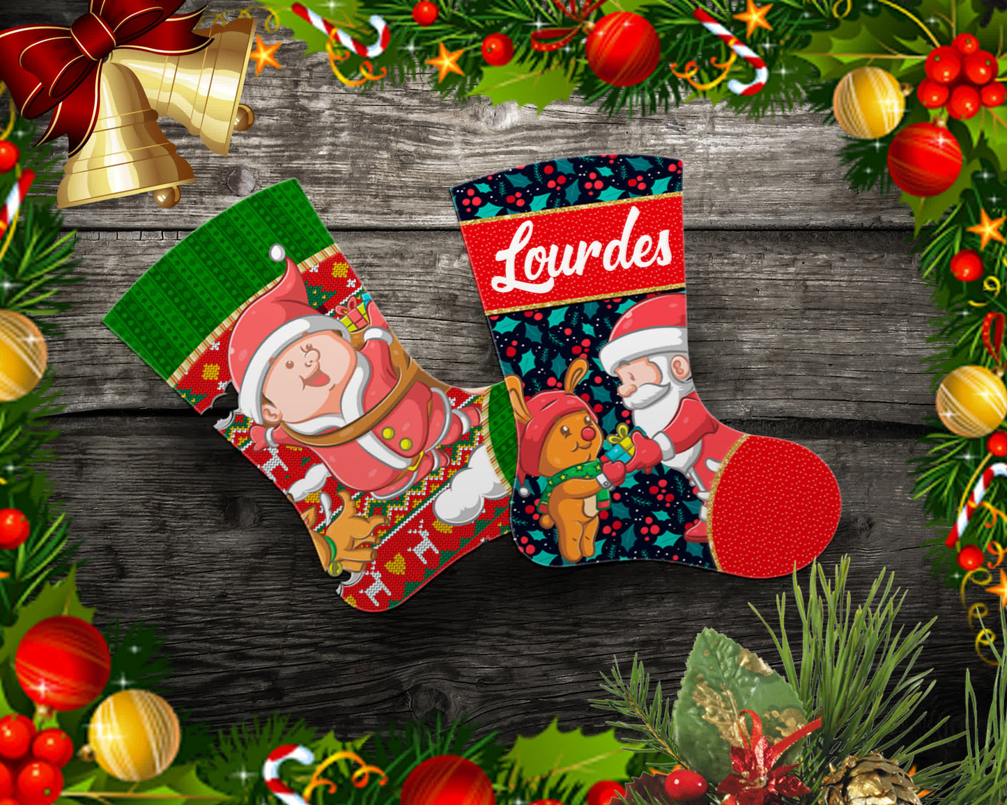 Christmas Sublimation Stocking Images Bundle