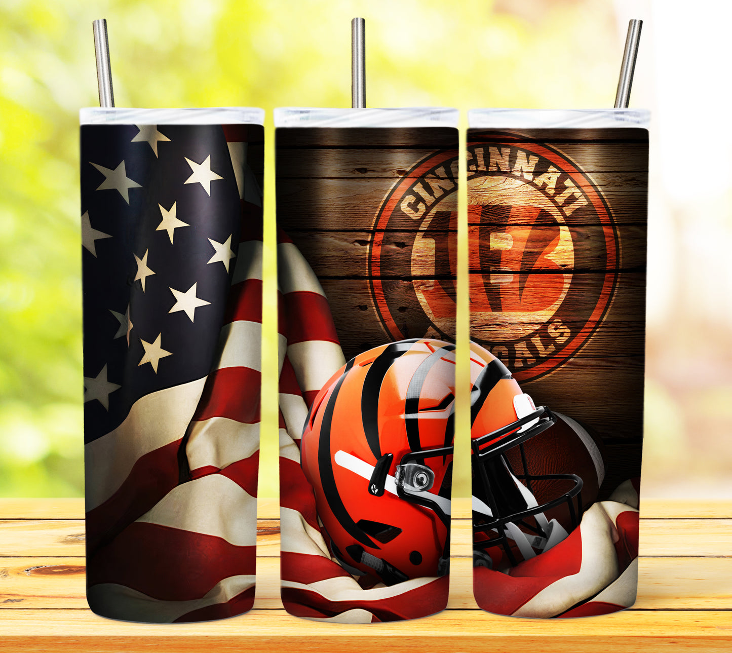 Football 20oz Sublimation Tumbler Image